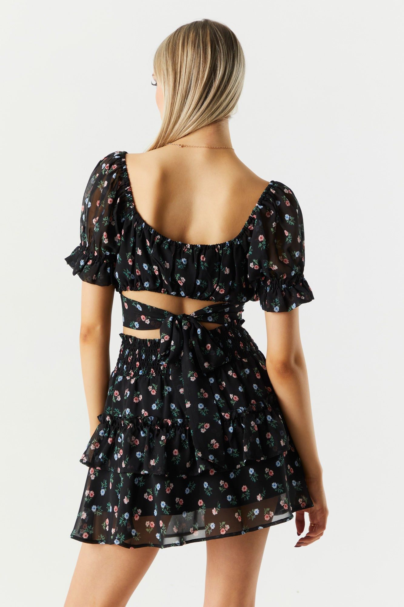 Floral Mesh Milkmaid Top sold by Charlotte Russe product image thumbnail 2