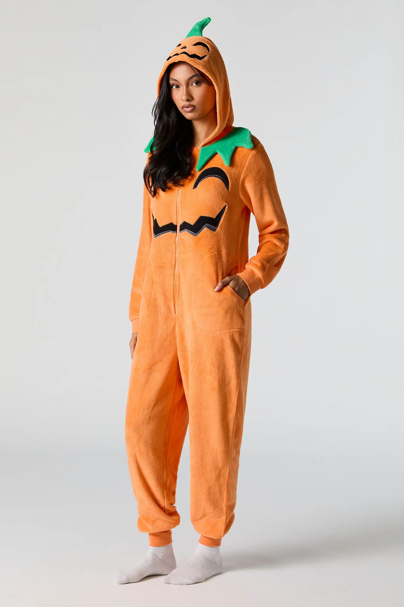 Plush 3D Pumpkin Onesie sold by Charlotte Russe product image thumbnail 2