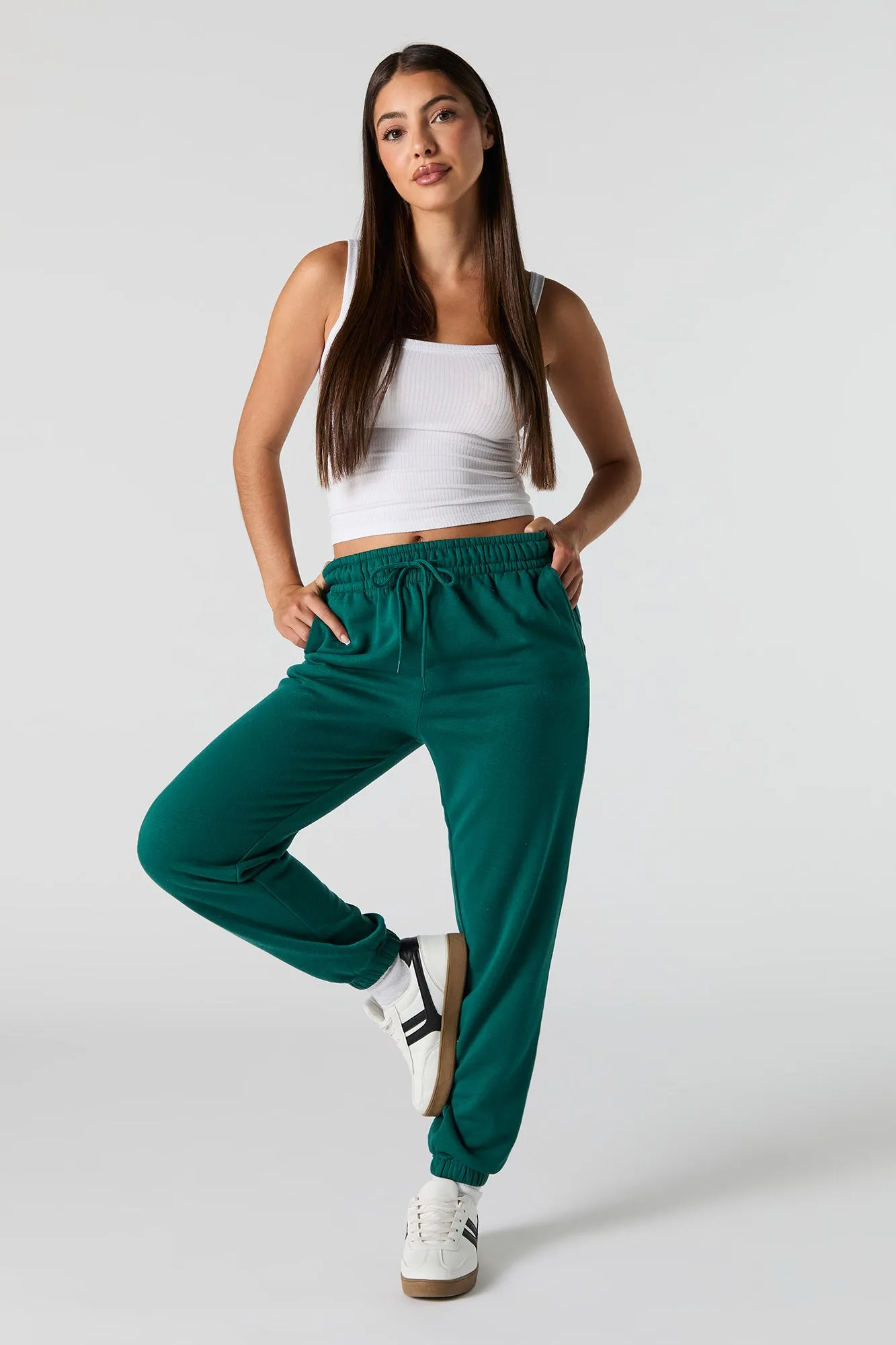 High Rise Solid Fleece Jogger sold by Charlotte Russe