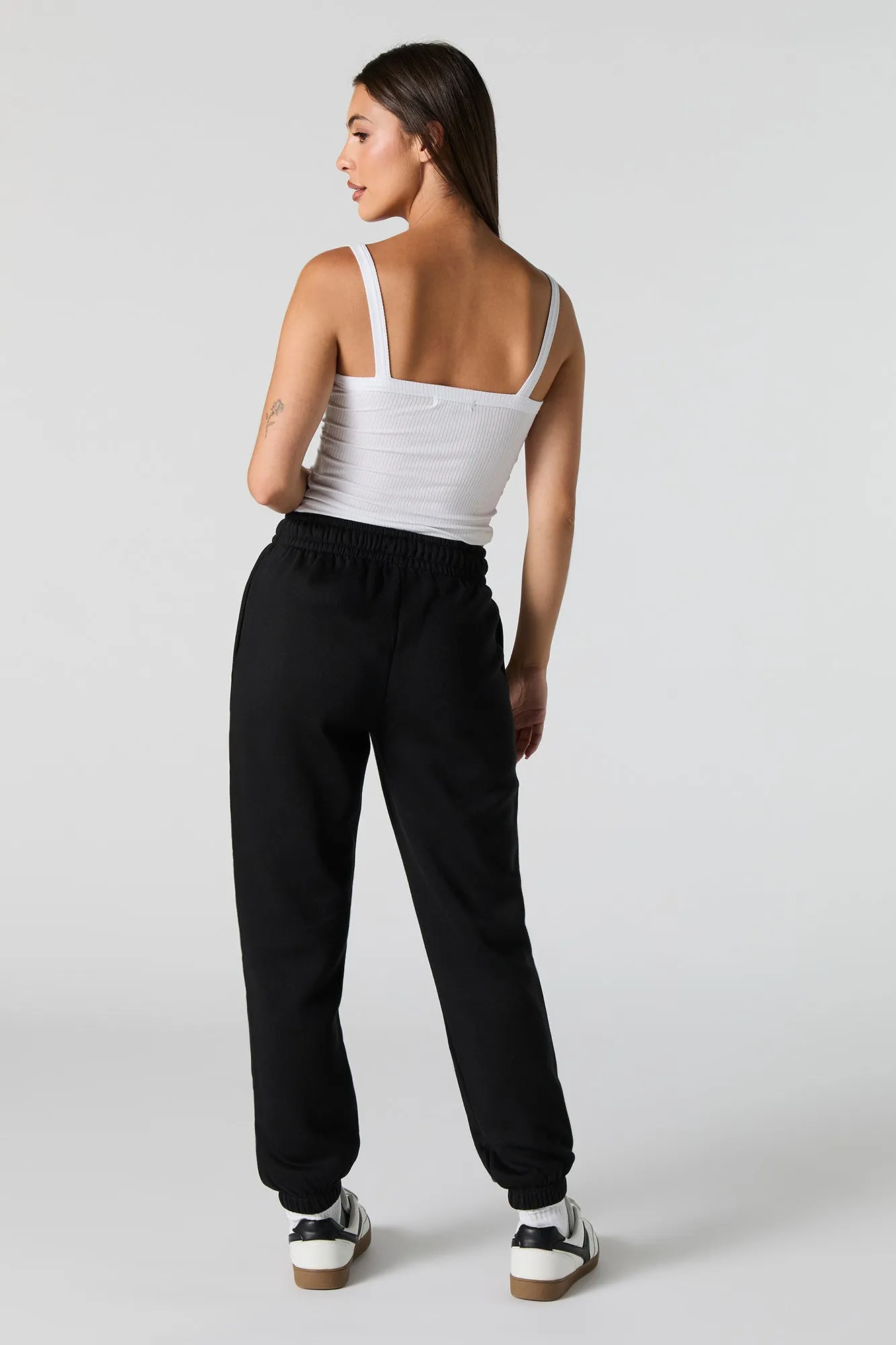 High Rise Solid Fleece Jogger sold by Charlotte Russe product image thumbnail 4