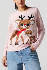 Xmas Reindeer Knit Sweater sold by Charlotte Russe