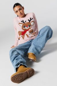 Xmas Reindeer Knit Sweater sold by Charlotte Russe