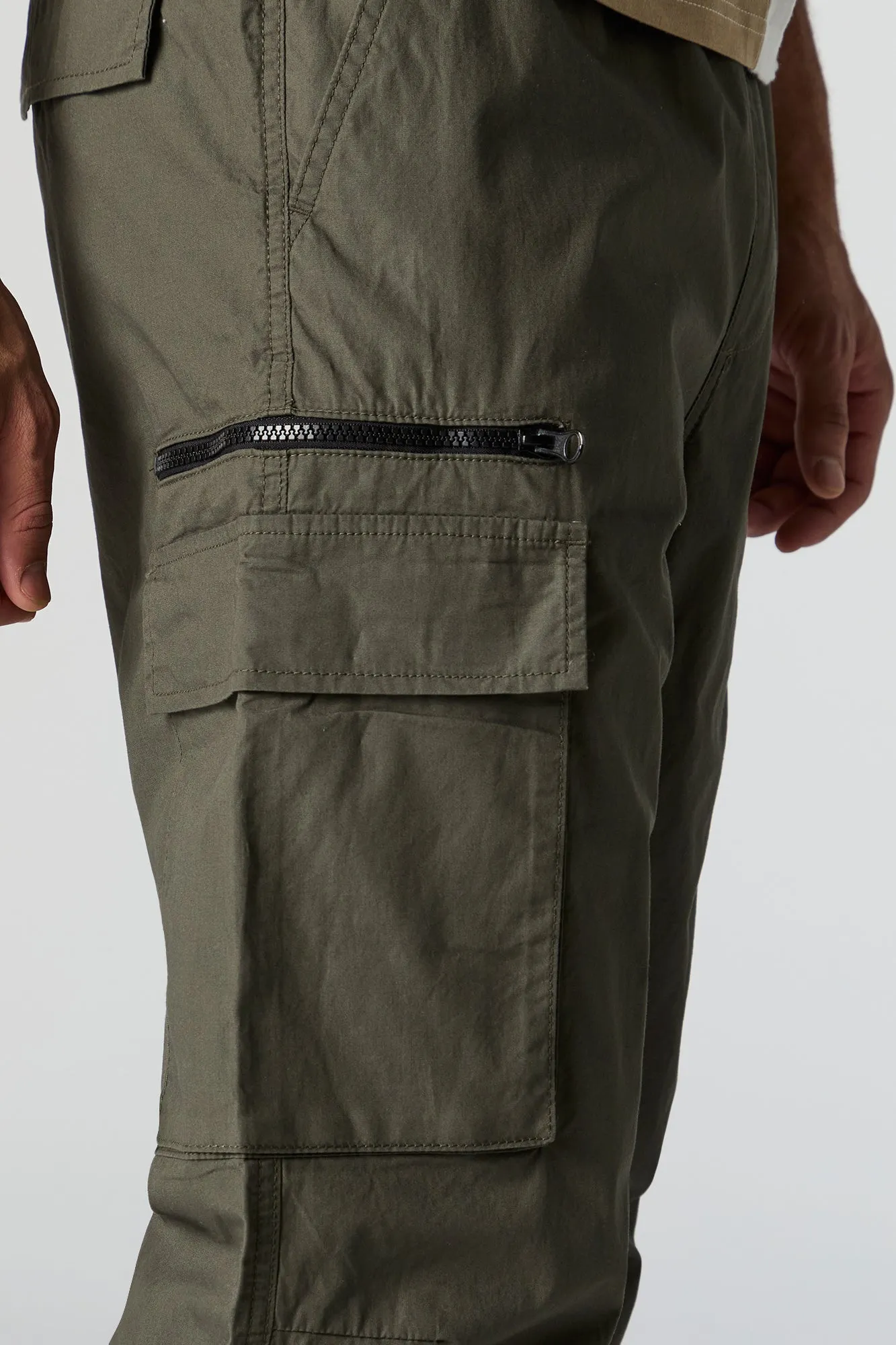 Zipper Pocket Parachute Cargo Jogger sold by Charlotte Russe product image thumbnail 4