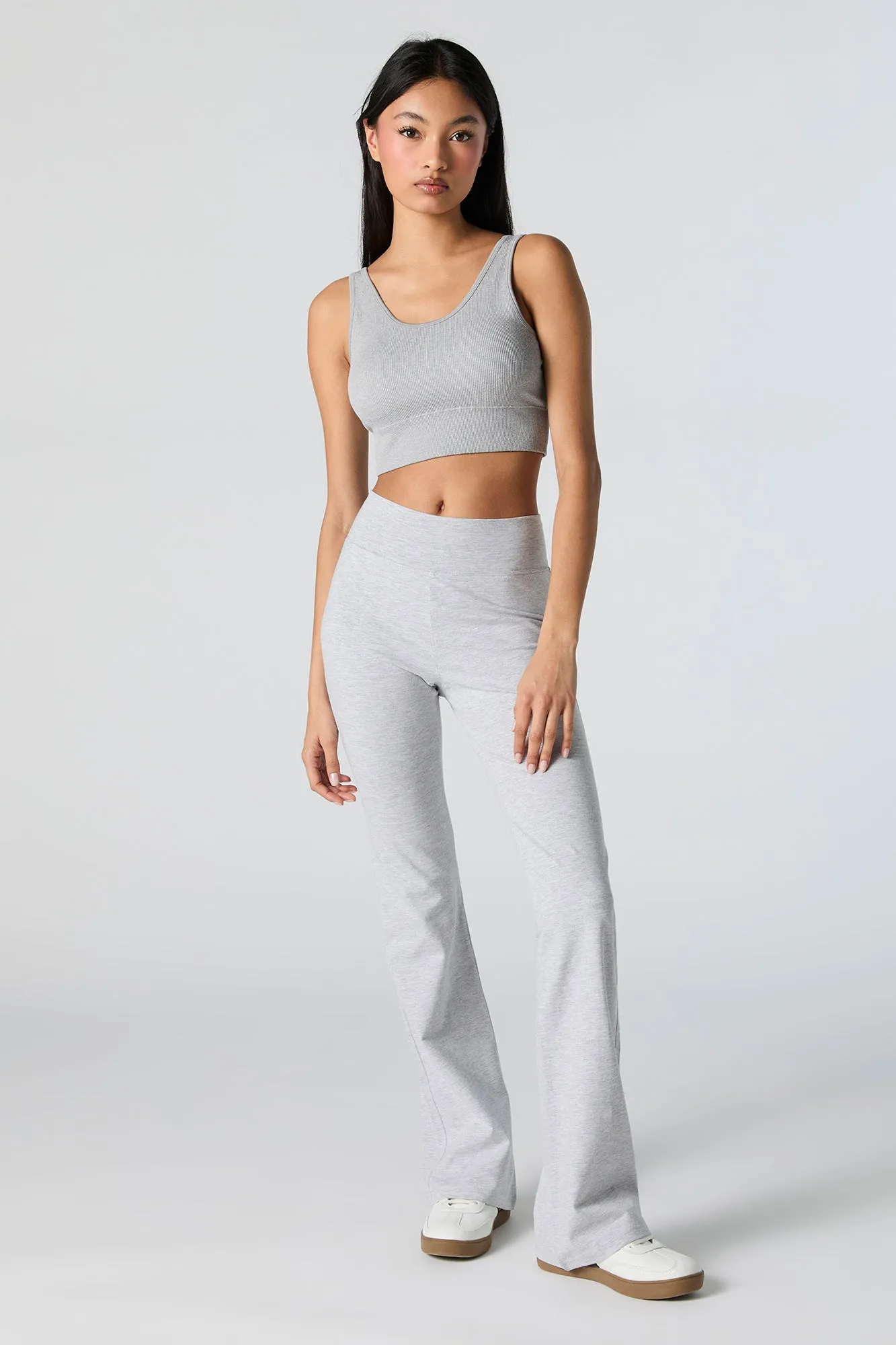 Seamless Ribbed Scoop Neck Cropped Tank sold by Charlotte Russe product image thumbnail 3