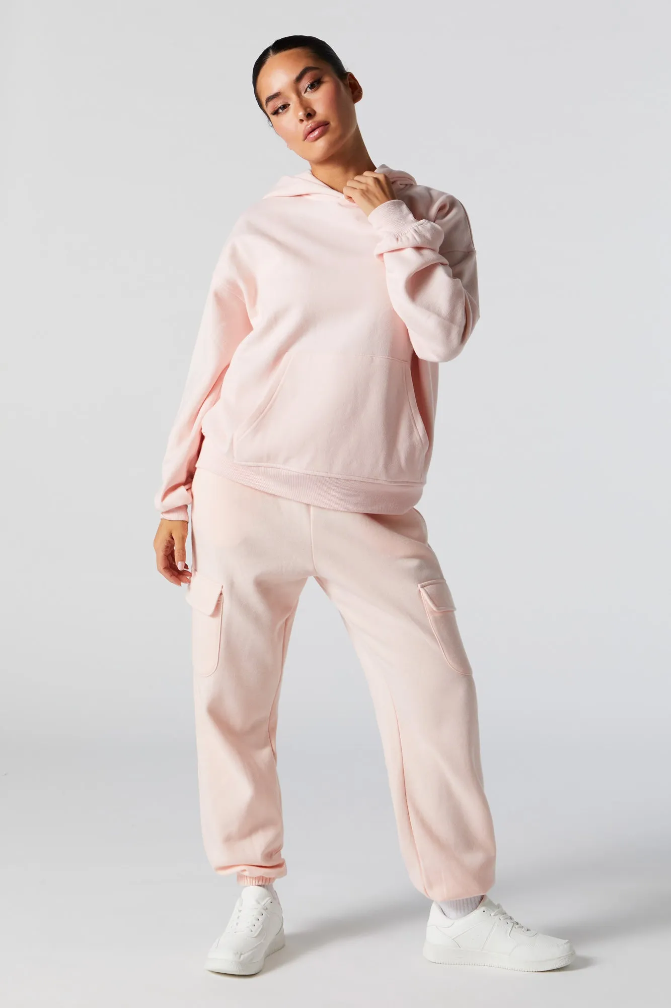Oversized Soft Fleece Hoodie sold by Charlotte Russe product image thumbnail 3