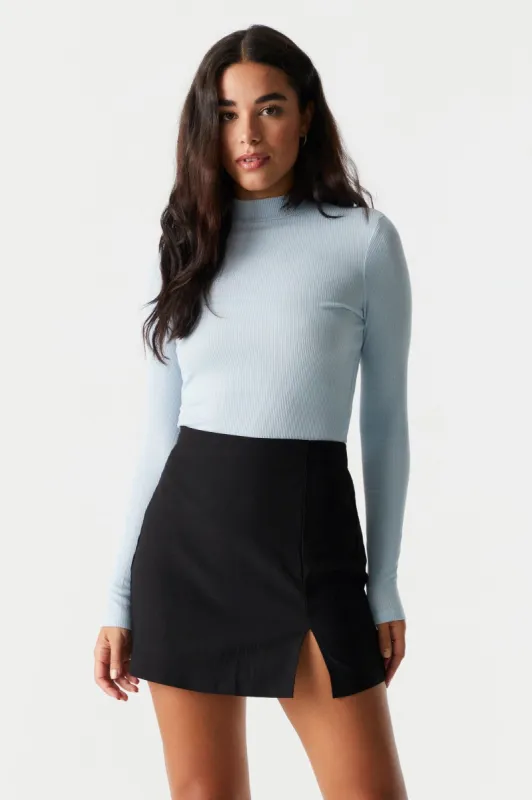 Mock Neck Long Sleeve Skimmer Top sold by Charlotte Russe