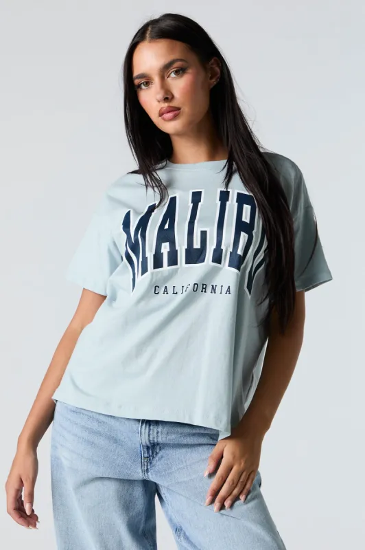 Malibu Graphic Boyfriend T-Shirt sold by Charlotte Russe