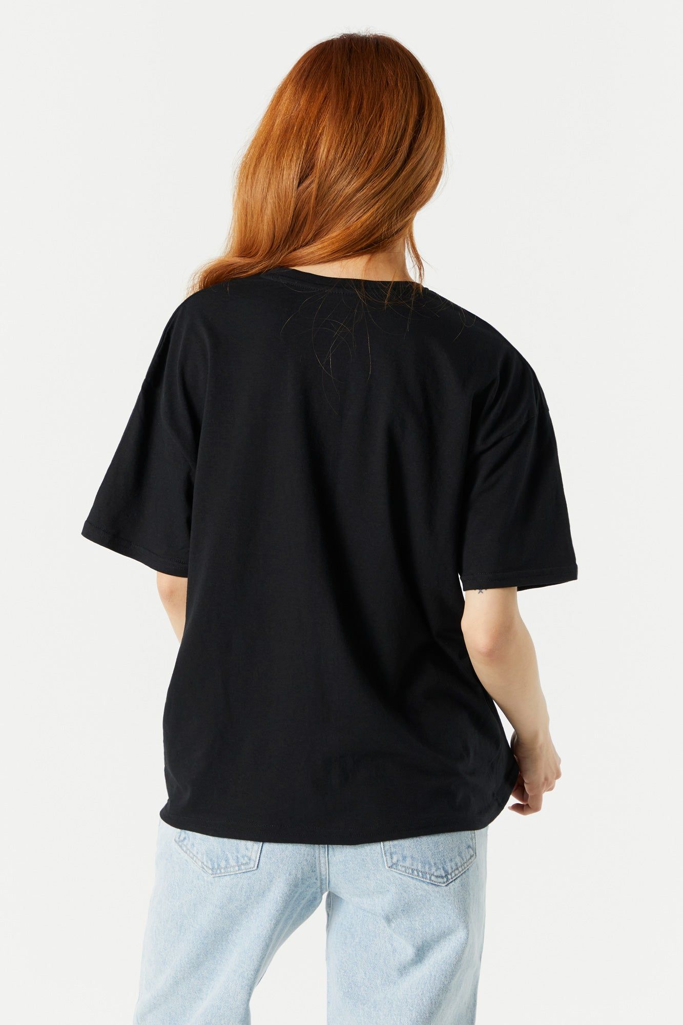 Black Wednesday Addams Graphic Boyfriend T-Shirt sold by Charlotte Russe product image thumbnail 2
