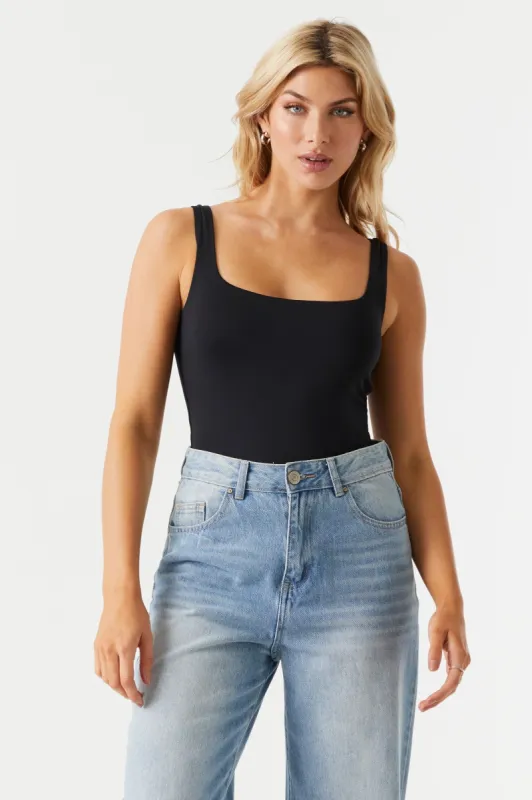 Square Neck Contour Bodysuit sold by Charlotte Russe