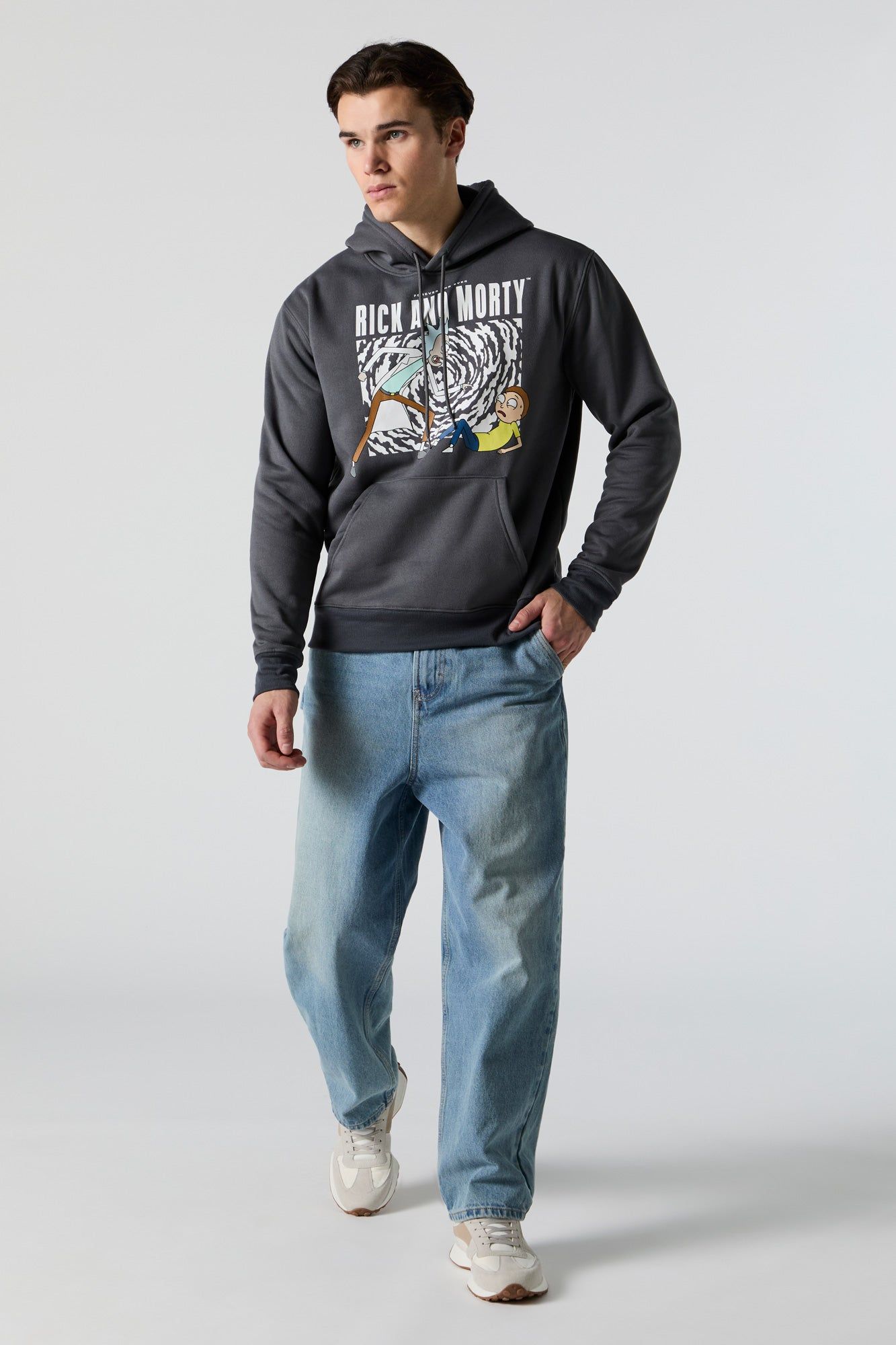 Rick and Morty Graphic Fleece Hoodie sold by Charlotte Russe product image thumbnail 3