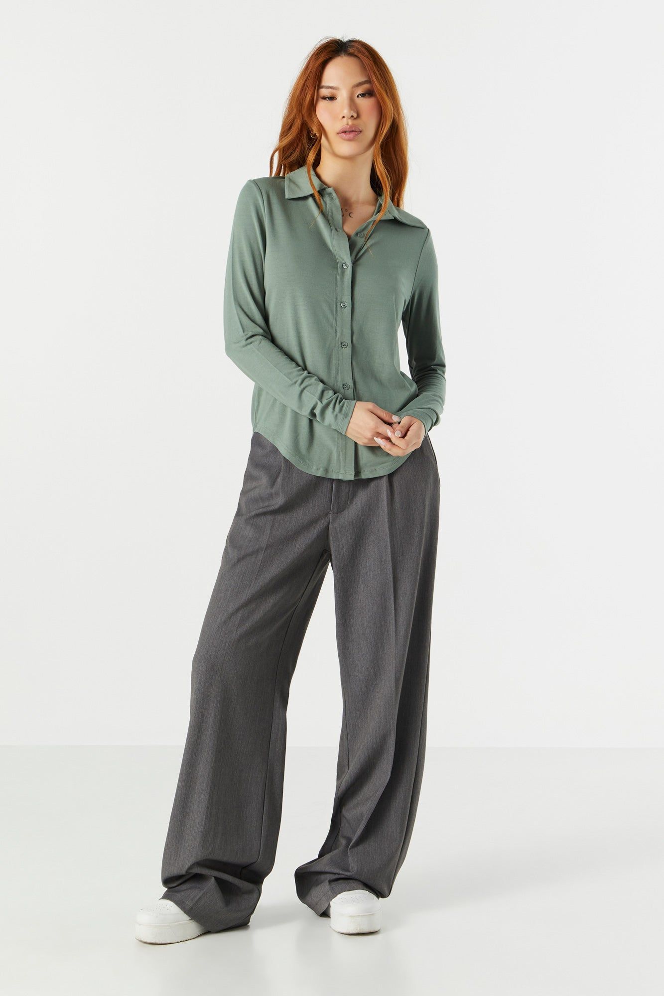 Collared Button-Up Top sold by Charlotte Russe product image thumbnail 3