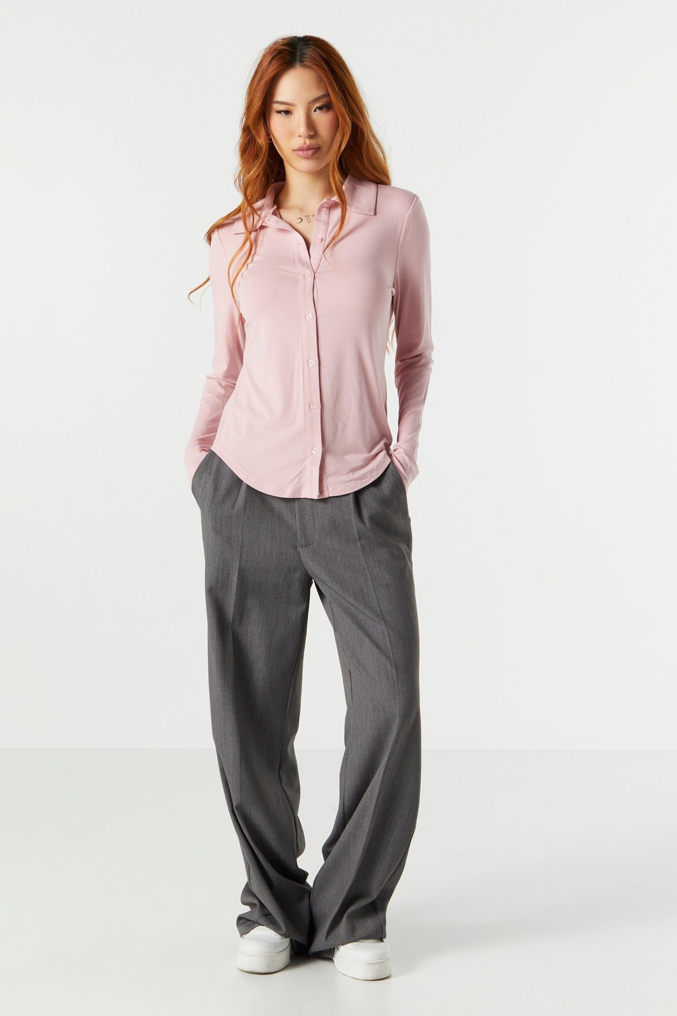 Collared Button-Up Top sold by Charlotte Russe product image thumbnail 6