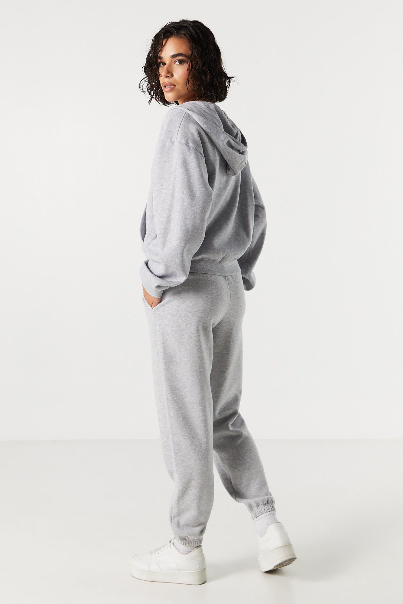 Fleece High Rise Jogger sold by Charlotte Russe product image thumbnail 3
