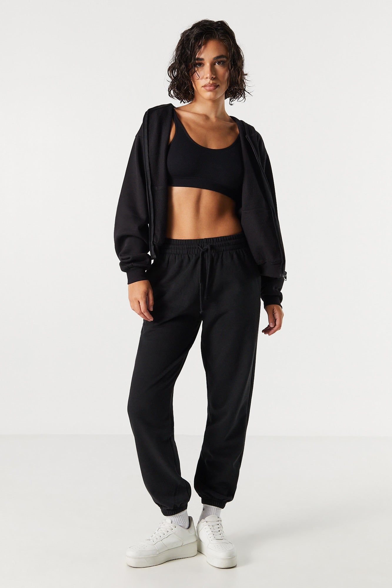 Fleece High Rise Jogger sold by Charlotte Russe product image thumbnail 4