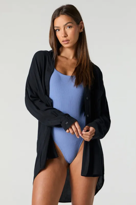 Button-Up Top Cover Up sold by Charlotte Russe