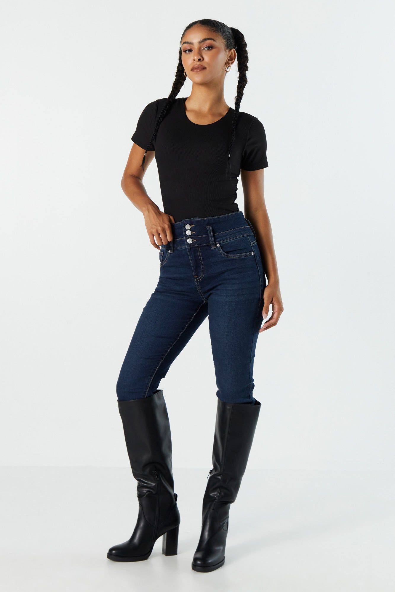 Contour Ribbed Short Sleeve Bodysuit sold by Charlotte Russe product image thumbnail 4