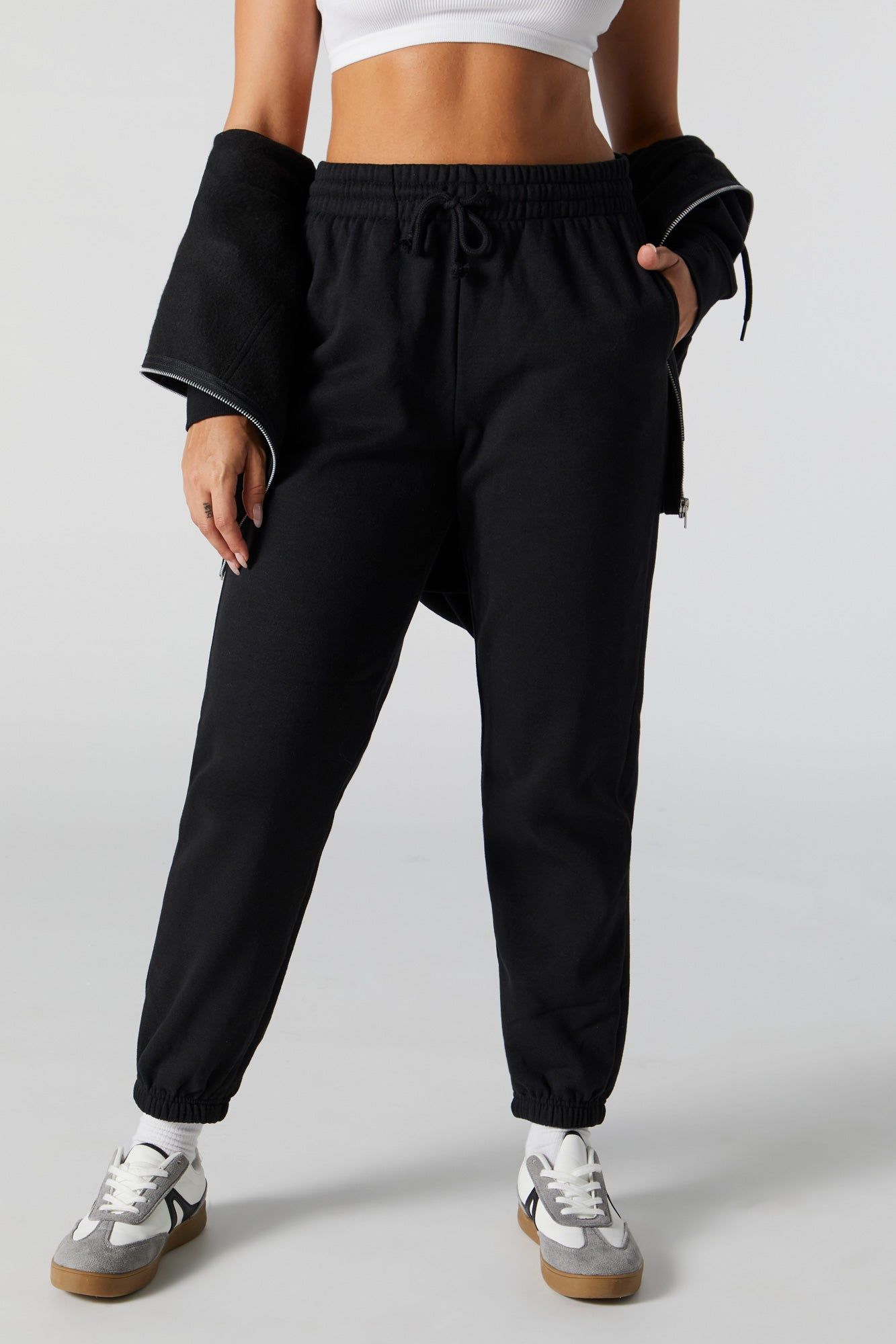 High Rise Fleece Jogger sold by Charlotte Russe product image thumbnail 5