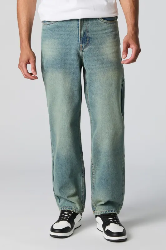 Vintage Wash Baggy Rigid Denim Jean sold by Charlotte Russe