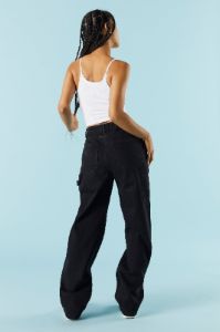 Black High-Rise Carpenter Jean sold by Charlotte Russe