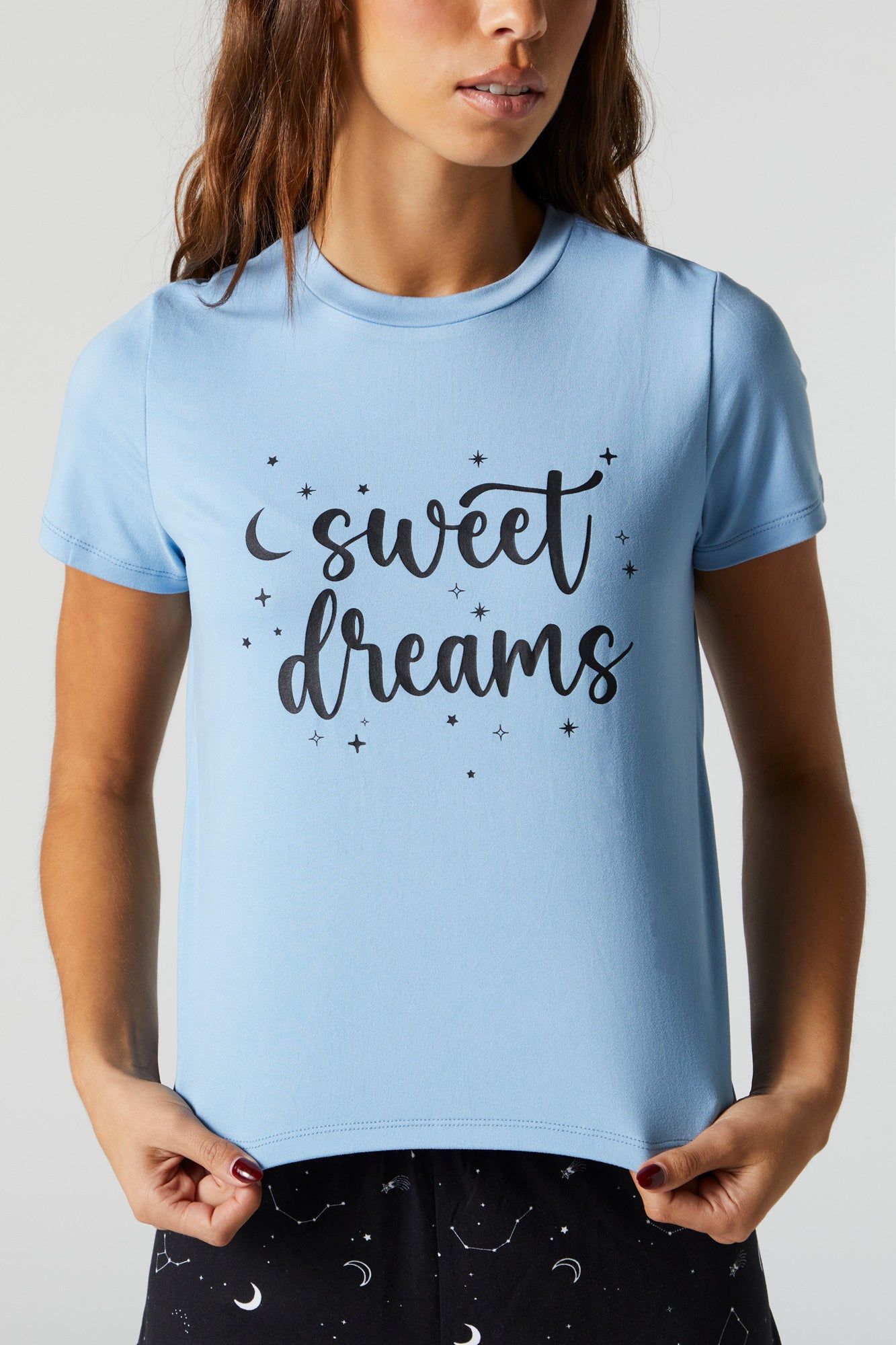 Sweet Dreams Graphic Pajama T-Shirt Set sold by Charlotte Russe product image thumbnail 2