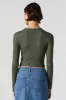 Ribbed Vintage Graphic Long Sleeve Top sold by Charlotte Russe
