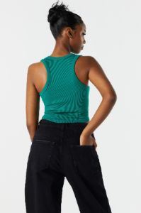 Seamless Ribbed High Neck Tank Top sold by Charlotte Russe