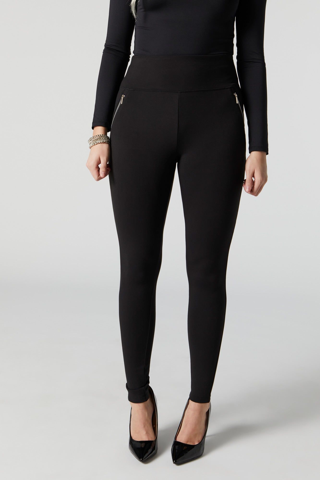 High Rise Zipper Pocket Legging sold by Charlotte Russe product image thumbnail 2