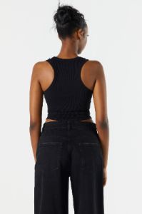 Seamless Ribbed High Neck Tank Top sold by Charlotte Russe