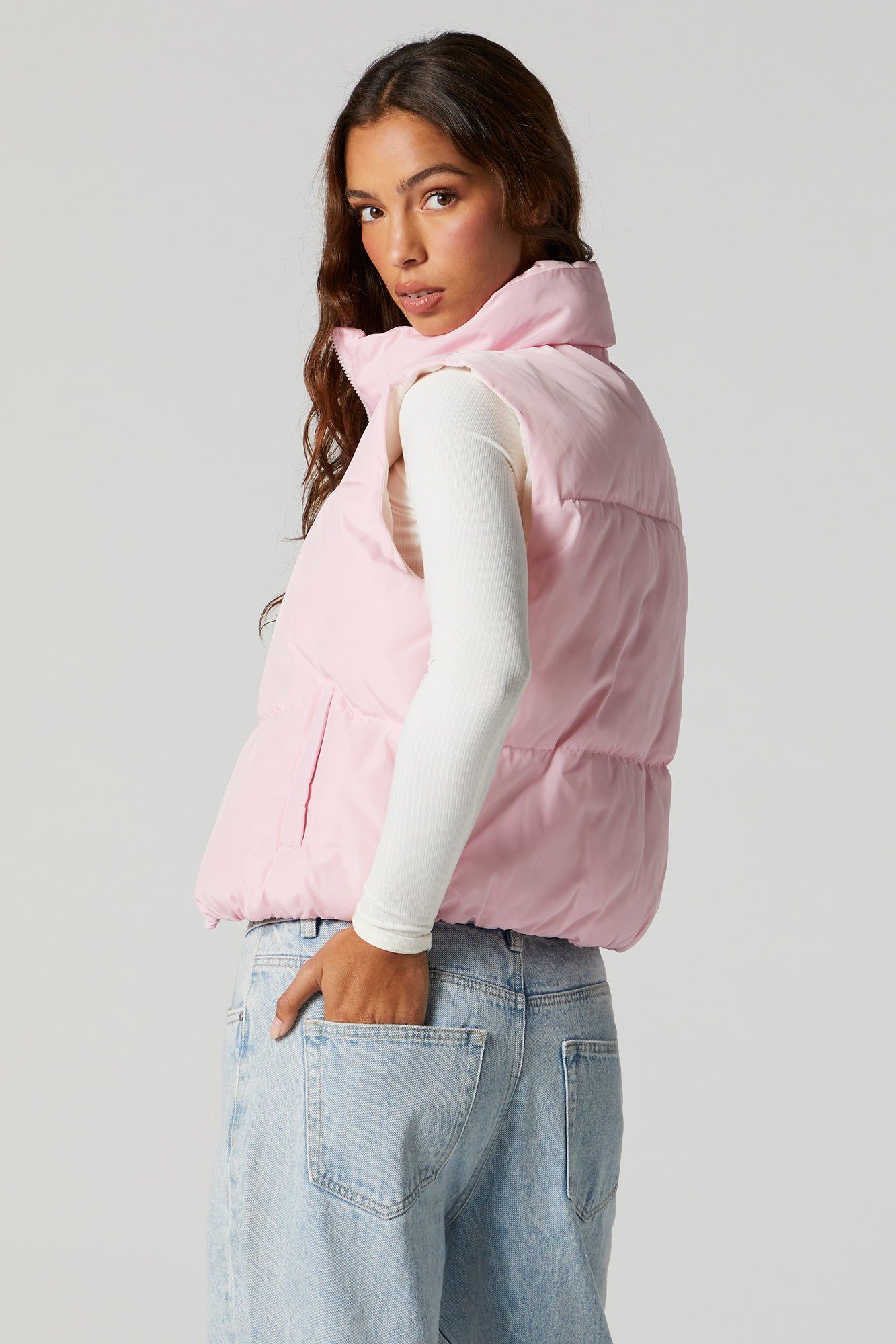 Zip-Up Puffer Vest sold by Charlotte Russe product image thumbnail 4
