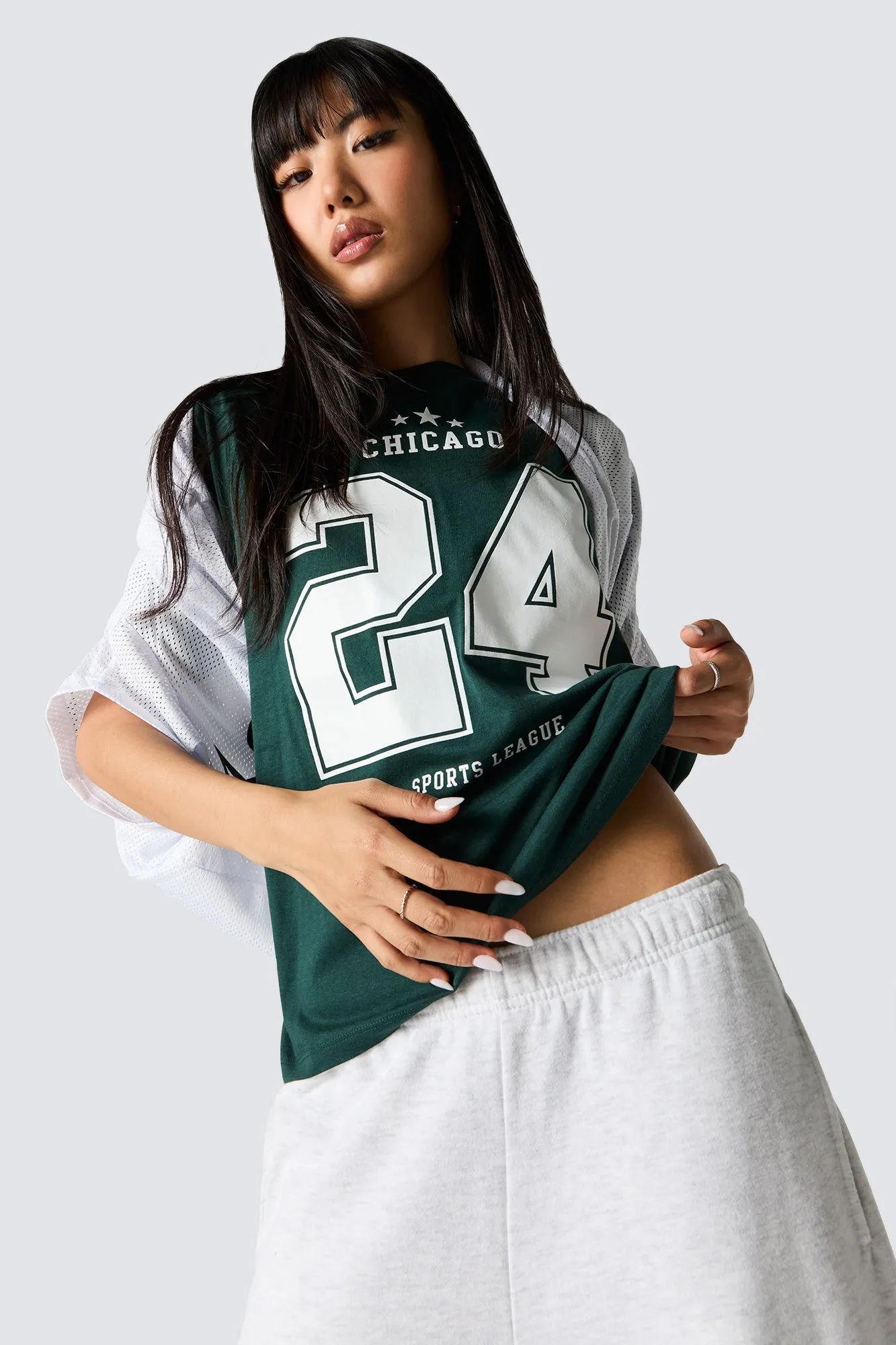 Chicago 24 Graphic Boyfriend T-Shirt sold by Charlotte Russe