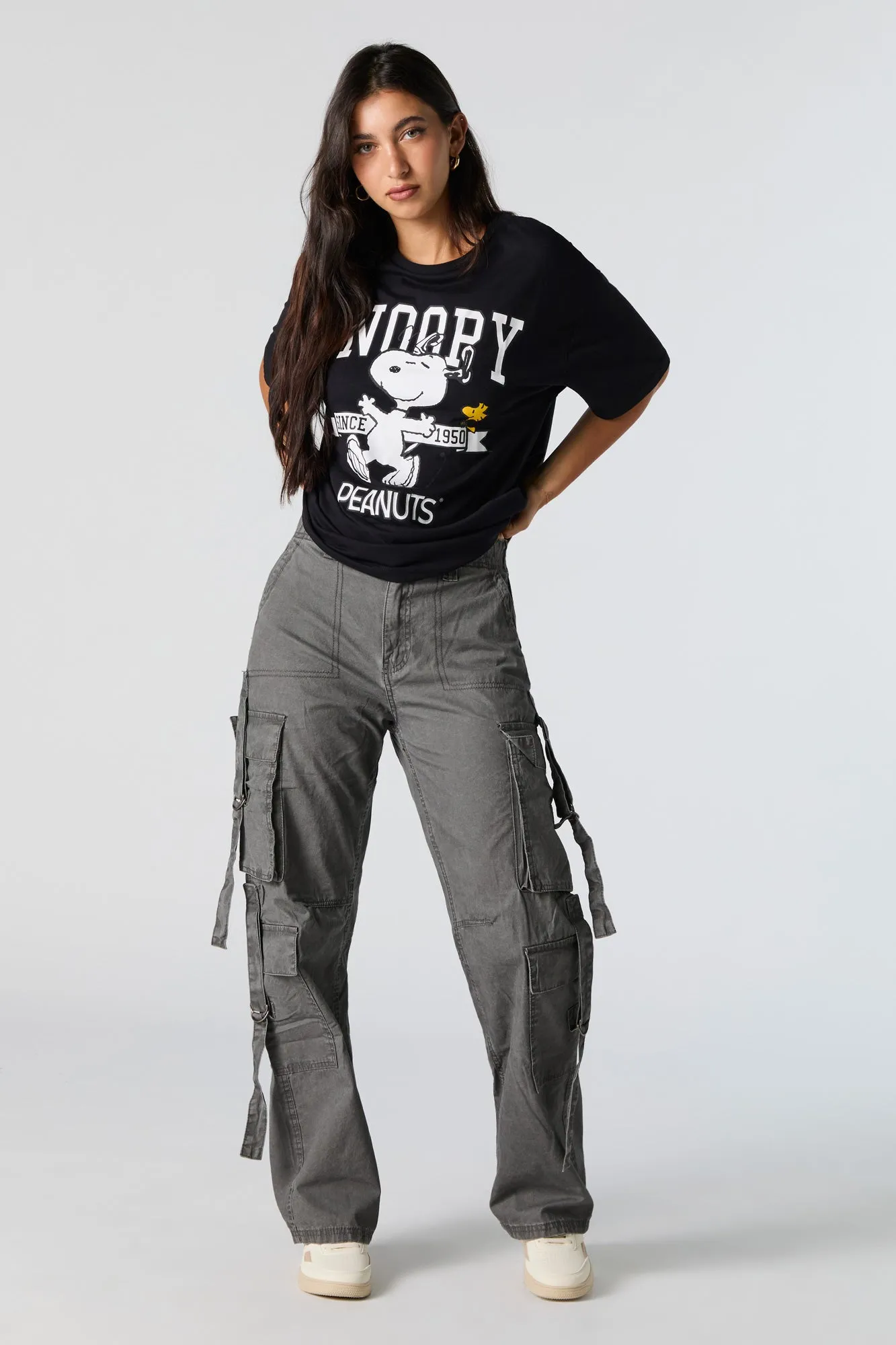 Snoopy Graphic Boyfriend T-Shirt sold by Charlotte Russe product image thumbnail 3