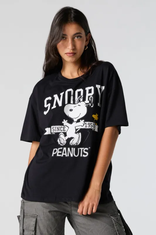 Snoopy Graphic Boyfriend T-Shirt sold by Charlotte Russe