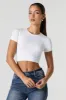 Seamless Ribbed Cropped T-Shirt sold by Charlotte Russe