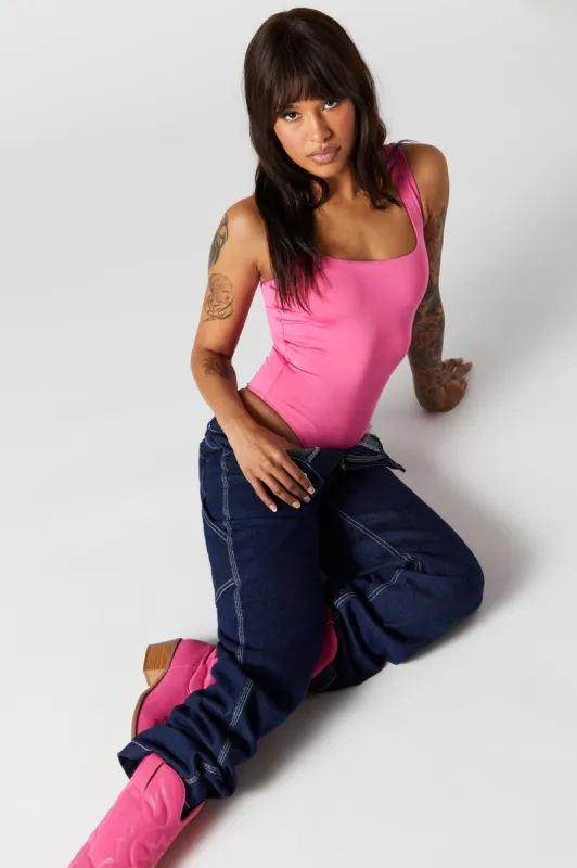 Contour Square Neck Sleeveless Bodysuit sold by Charlotte Russe