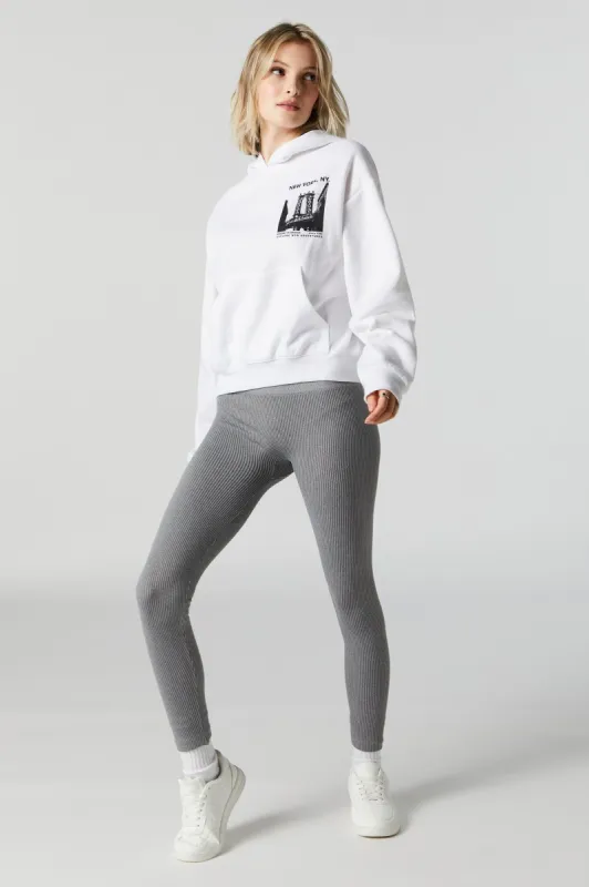 New York Graphic Fleece Hoodie sold by Charlotte Russe