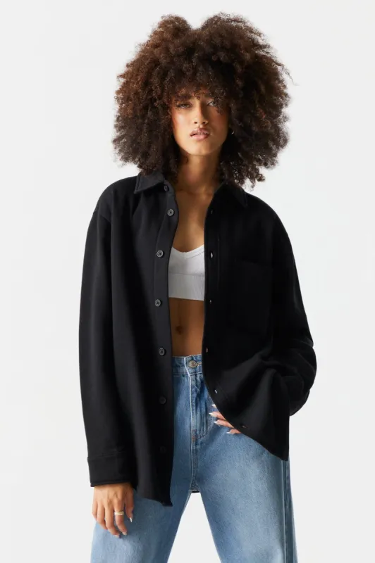 Fleece Shacket sold by Charlotte Russe