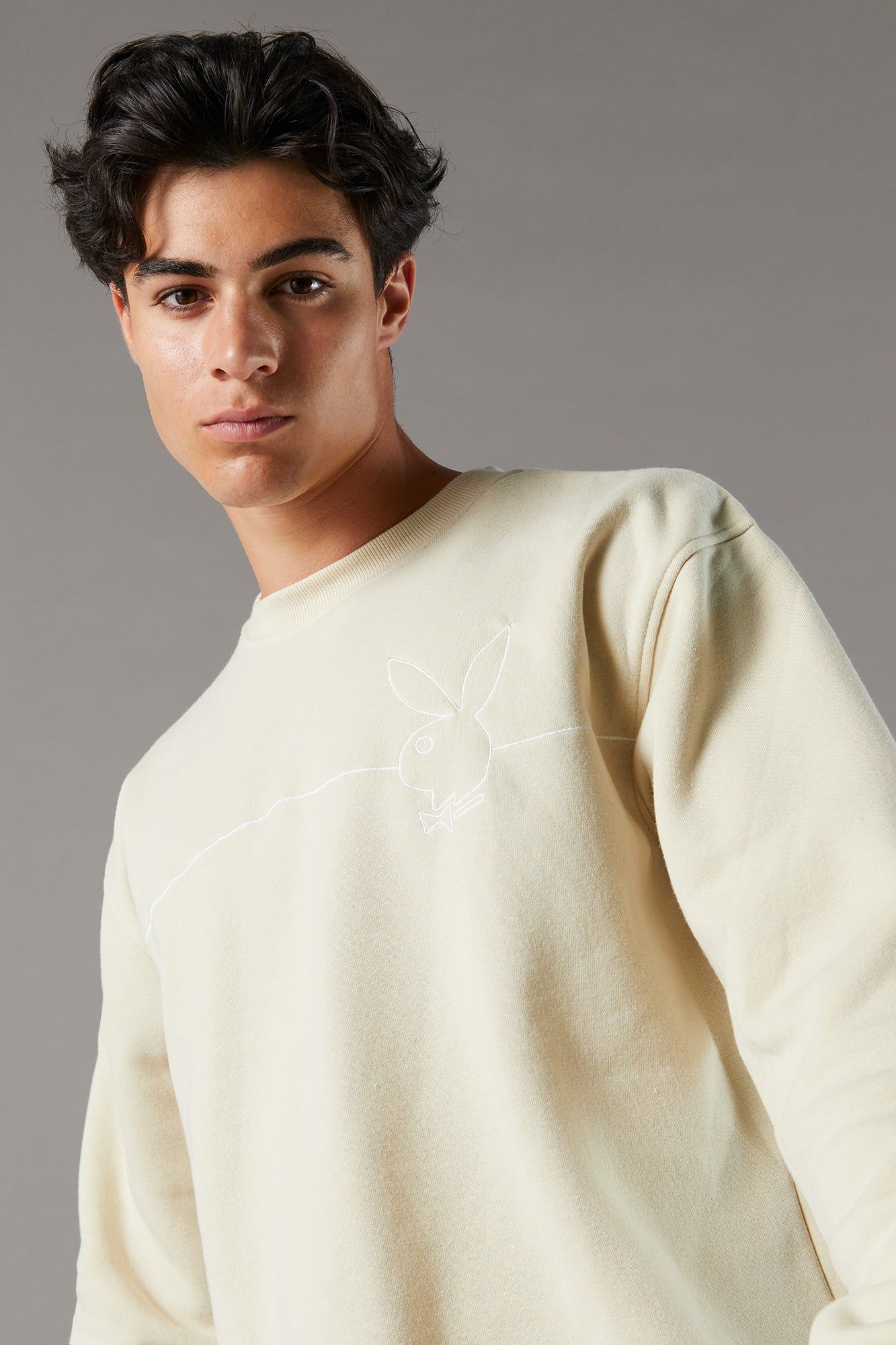 Playboy Script Graphic Fleece Sweatshirt sold by Charlotte Russe product image thumbnail 6