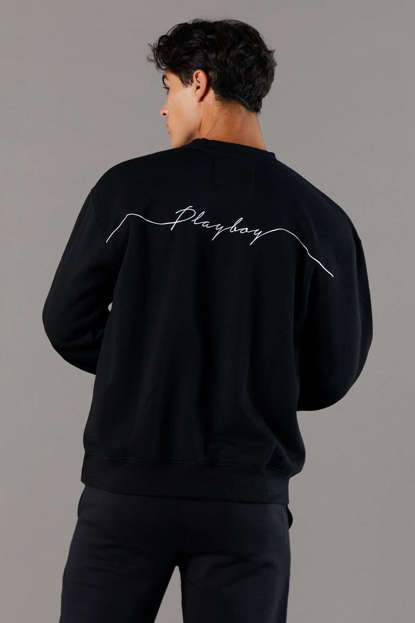 Playboy Script Graphic Fleece Sweatshirt sold by Charlotte Russe product image thumbnail 3