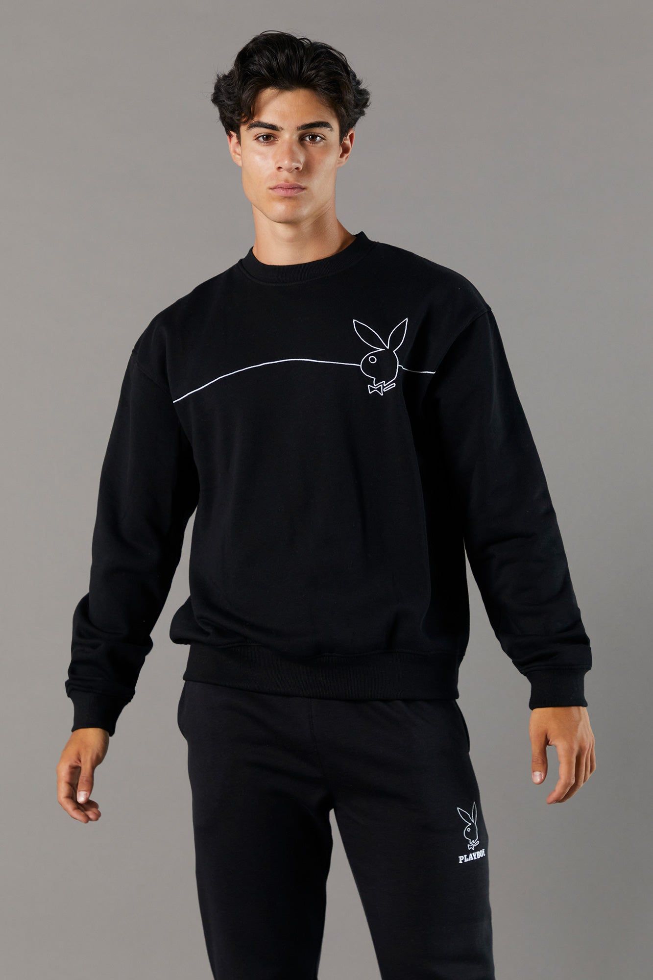 Playboy Script Graphic Fleece Sweatshirt sold by Charlotte Russe product image thumbnail 2