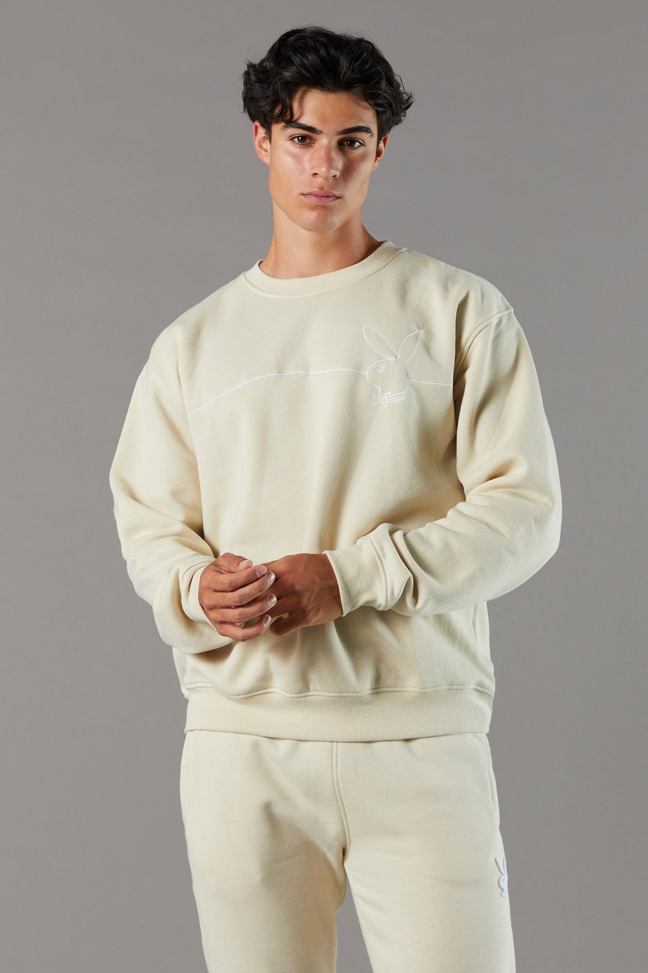 Playboy Script Graphic Fleece Sweatshirt sold by Charlotte Russe product image thumbnail 5