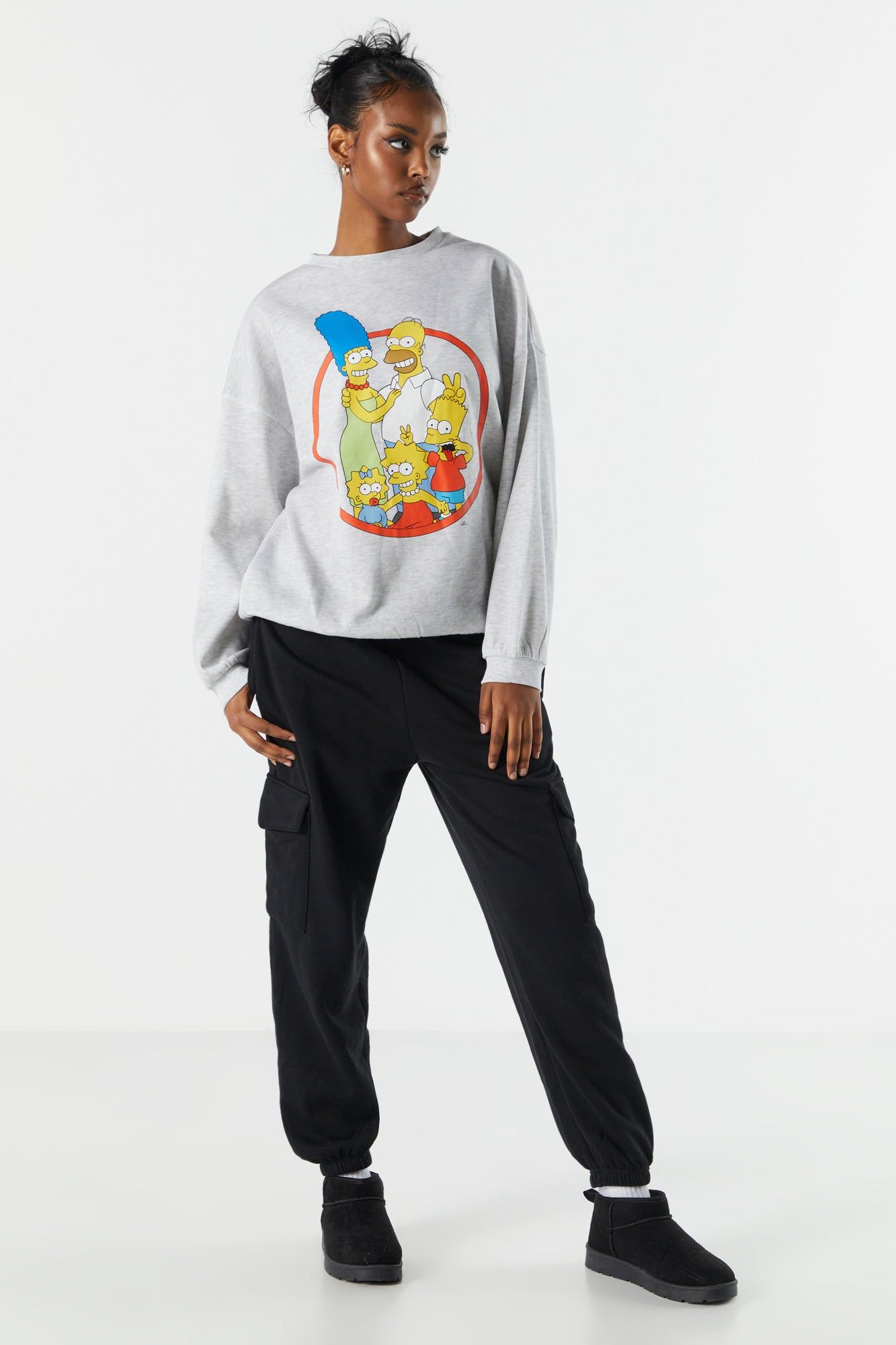 The Simpsons Graphic Fleece Sweatshirt sold by Charlotte Russe product image thumbnail 3
