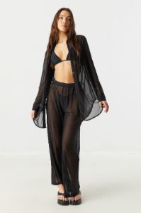 Oversized Mesh Button-Up Top sold by Charlotte Russe