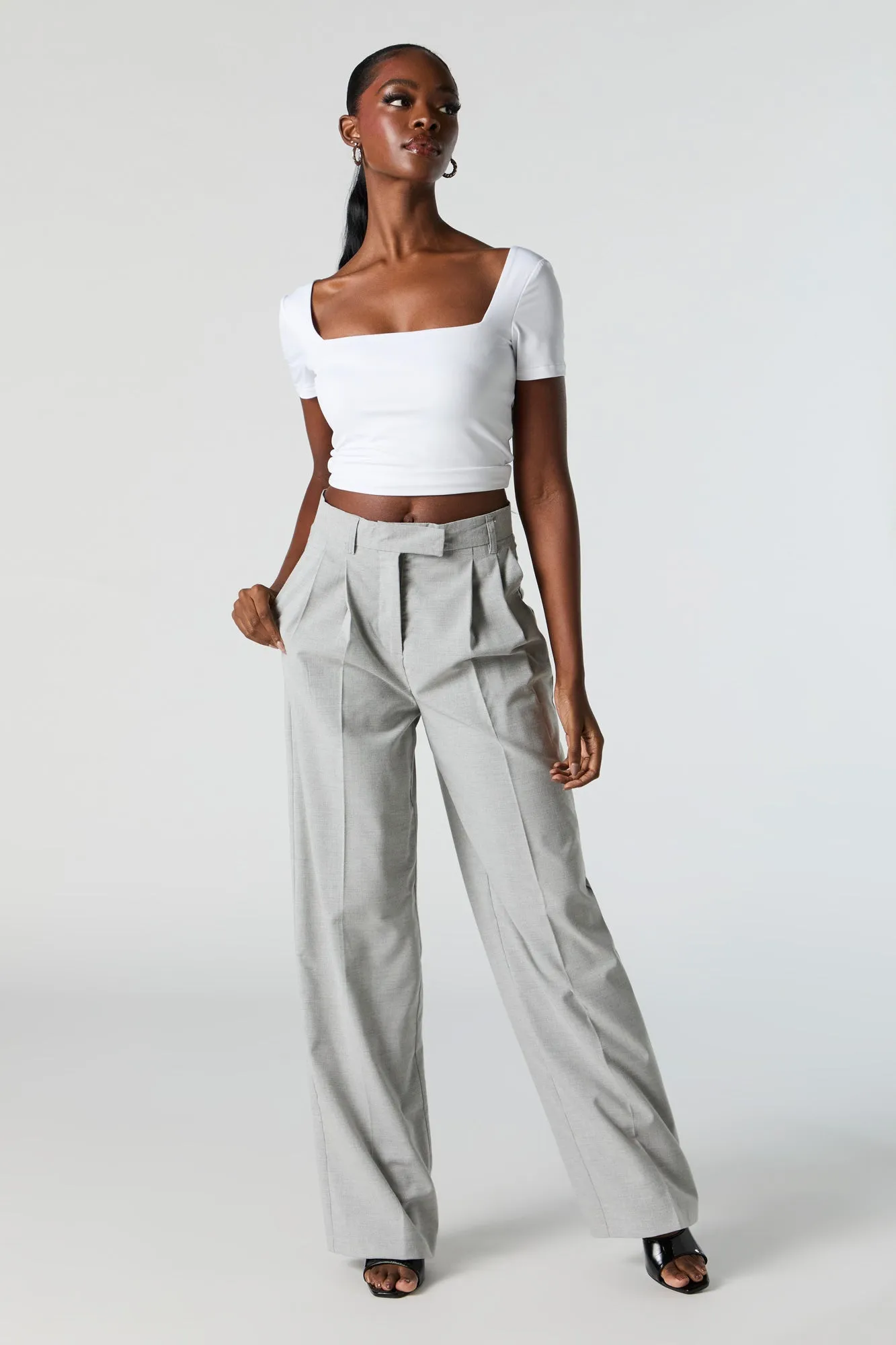 High Rise Dad Trouser sold by Charlotte Russe product image thumbnail 4
