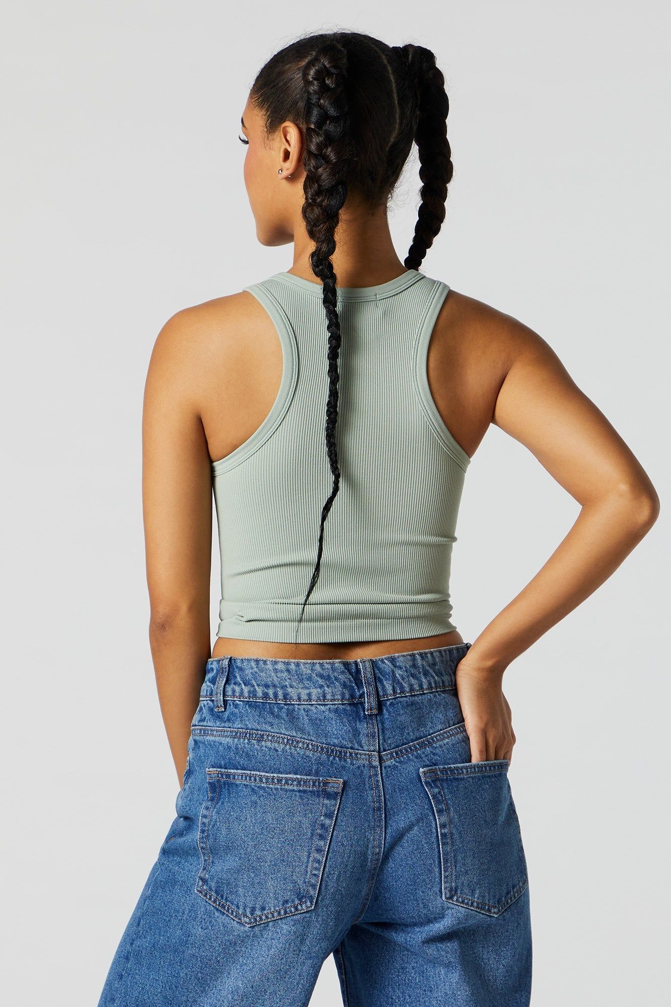 Colored Seamless Ribbed Tank sold by Charlotte Russe product image thumbnail 2