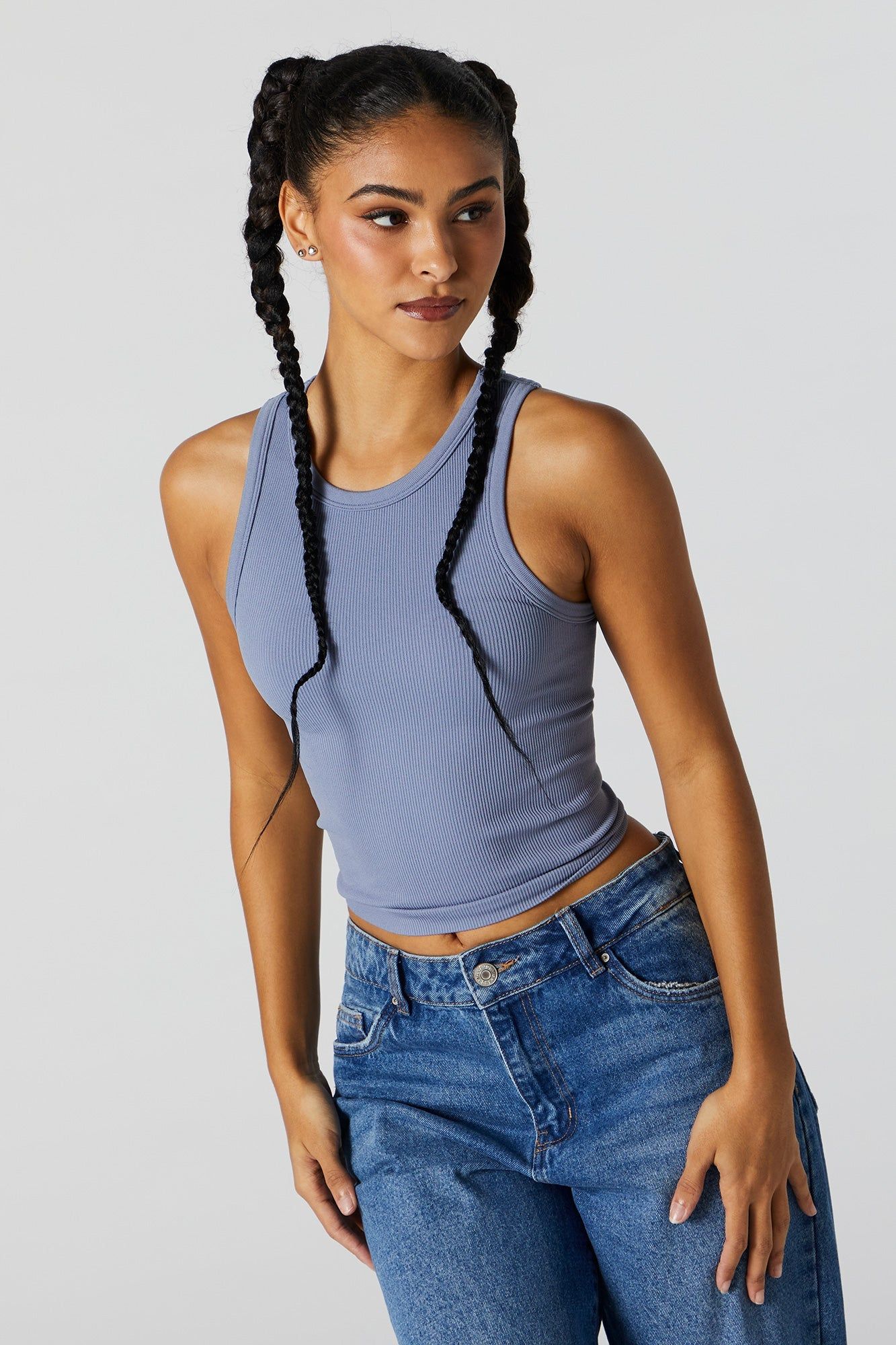 Colored Seamless Ribbed Tank sold by Charlotte Russe product image thumbnail 5