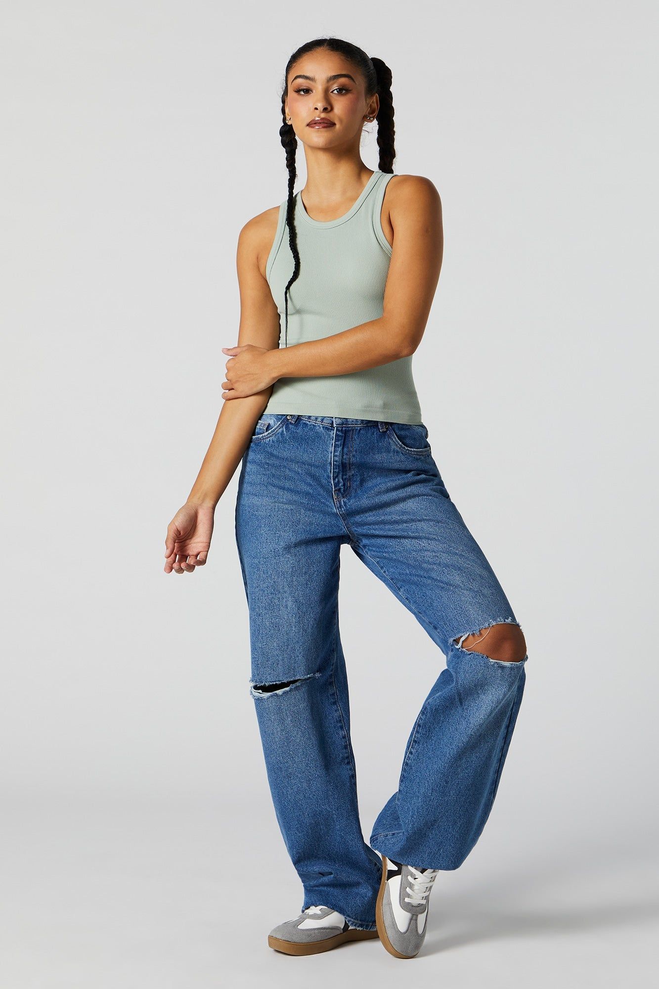 Colored Seamless Ribbed Tank sold by Charlotte Russe product image thumbnail 3