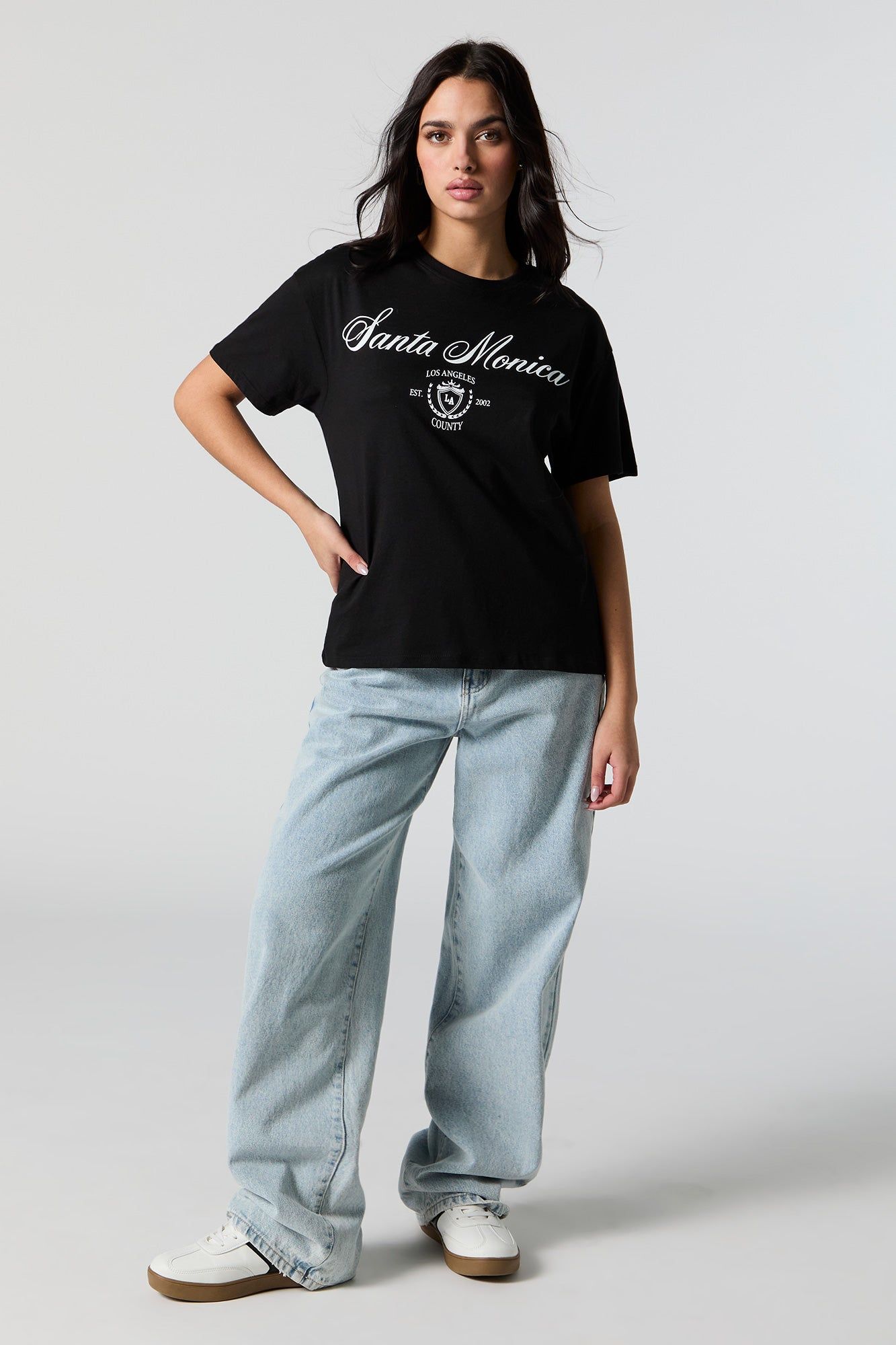 Santa Monica Graphic Boyfriend T-Shirt sold by Charlotte Russe product image thumbnail 3