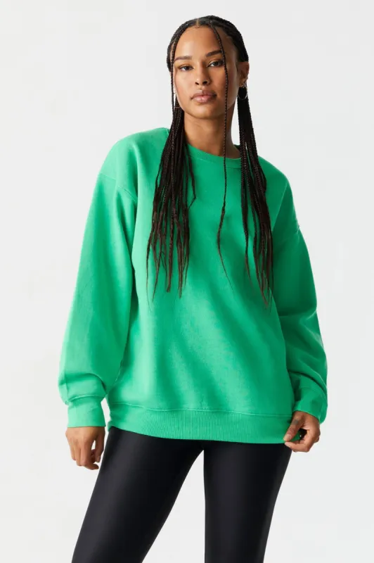 Fleece Boyfriend Sweatshirt sold by Charlotte Russe