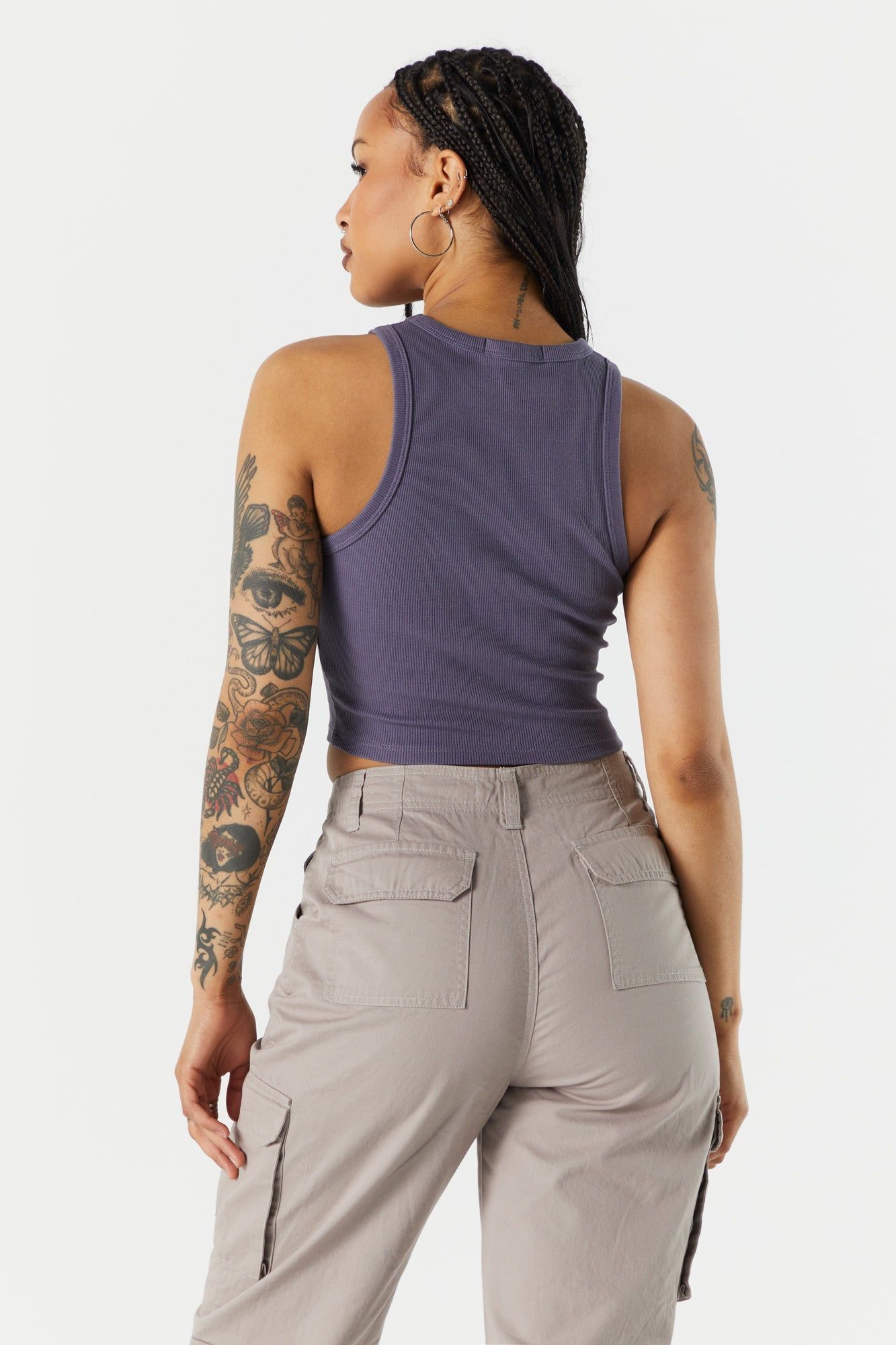 Everyday High Neck Ribbed Tank sold by Charlotte Russe product image thumbnail 5