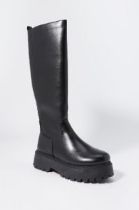 Faux Leather Platform Lug Boot sold by Charlotte Russe